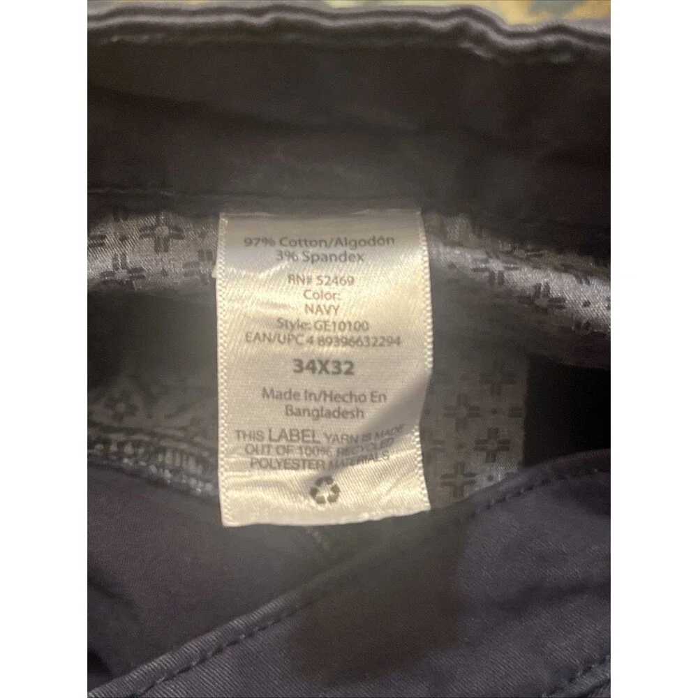 George Men’s Athletic Blue Chino Khaki Pants 34x32